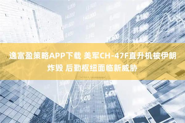 逸富盈策略APP下载 美军CH-47F直升机被伊朗炸毁 后勤枢纽面临新威胁